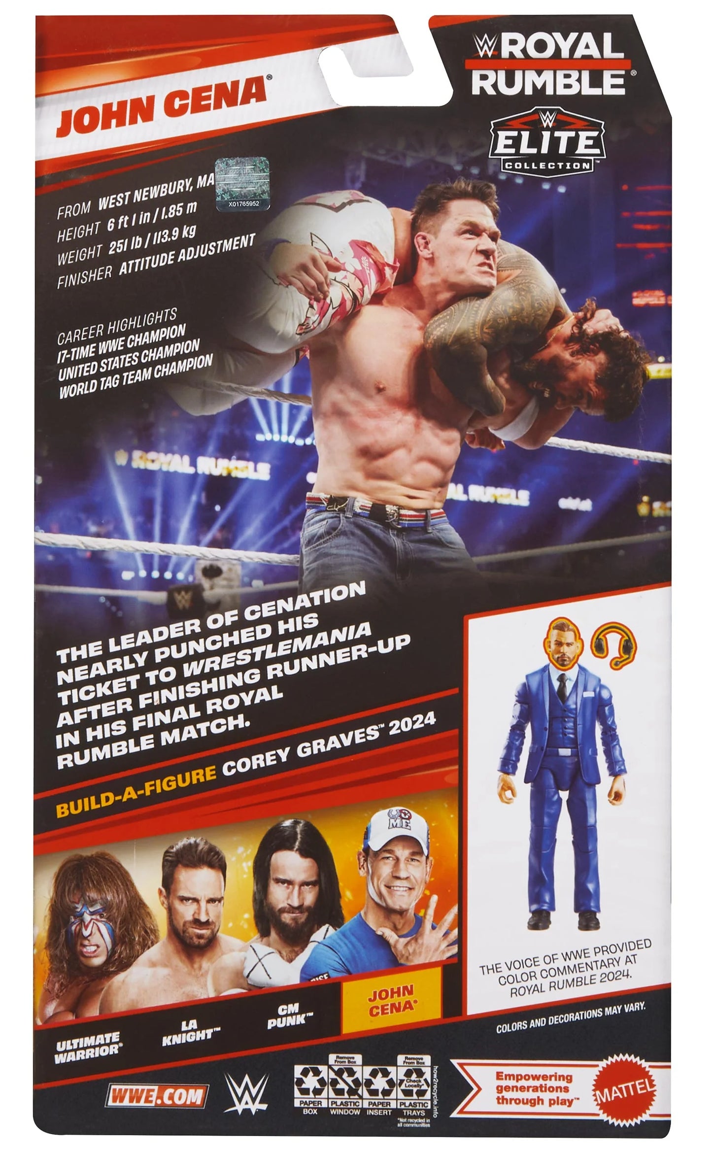 John Cena WWE Royal Rumble BAF Corey Graves