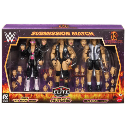 WrestleMania 13 Submission Match WWE Elite Collection (3-Pack) Bret Hart - Stone Cold - Ken Shamrock