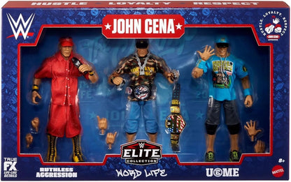 John Cena Exclusive 3-Pack Elite Collection Hustle - Loyalty - Respect