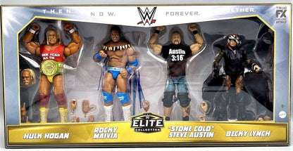 Then, Now, Forever Elite 4-Pack (Hulk Hogan, The Rock, Stone Cold & Becky Lynch) 60 aniversario
