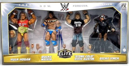 Then, Now, Forever Elite 4-Pack (Hulk Hogan, The Rock, Stone Cold & Becky Lynch) 60 aniversario