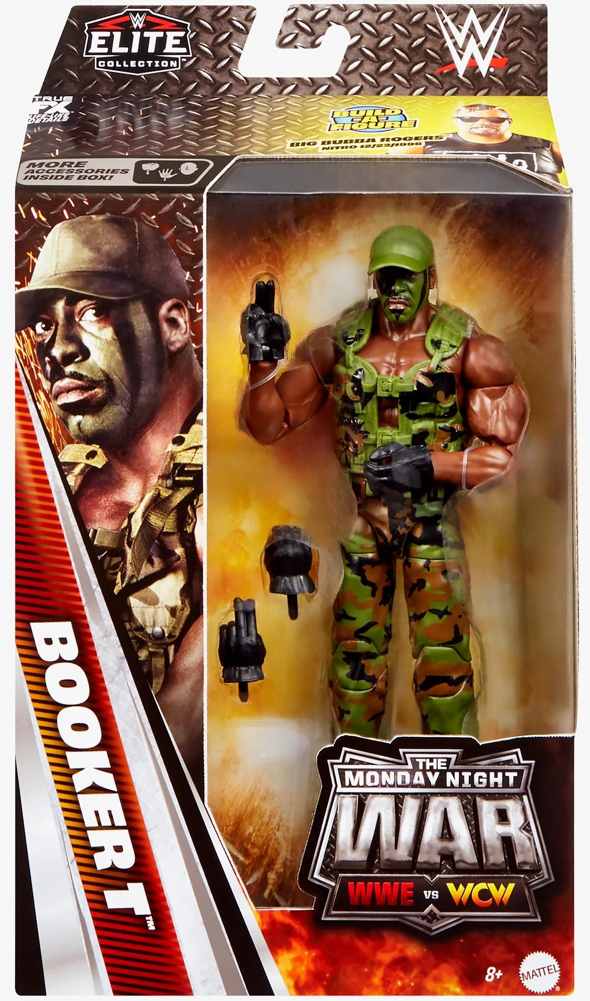 Booker T  Monday Night War Elite Collection Series #9 Baf Big Bubba Rogers
