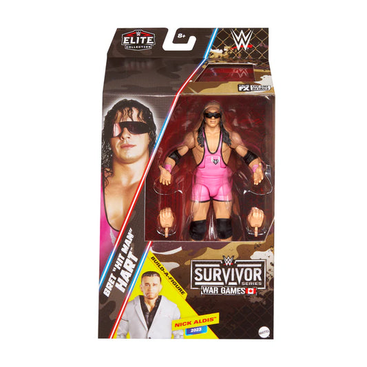 Bret "Hit Man" Hart Elite Collection Survivor War Games Series 8 Baf Nick Aldis