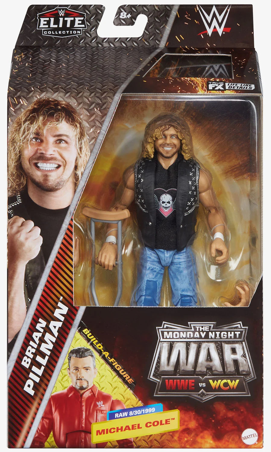 Brian Pillman Monday Night War Elite Collection Series #8 BAF Michael Cole