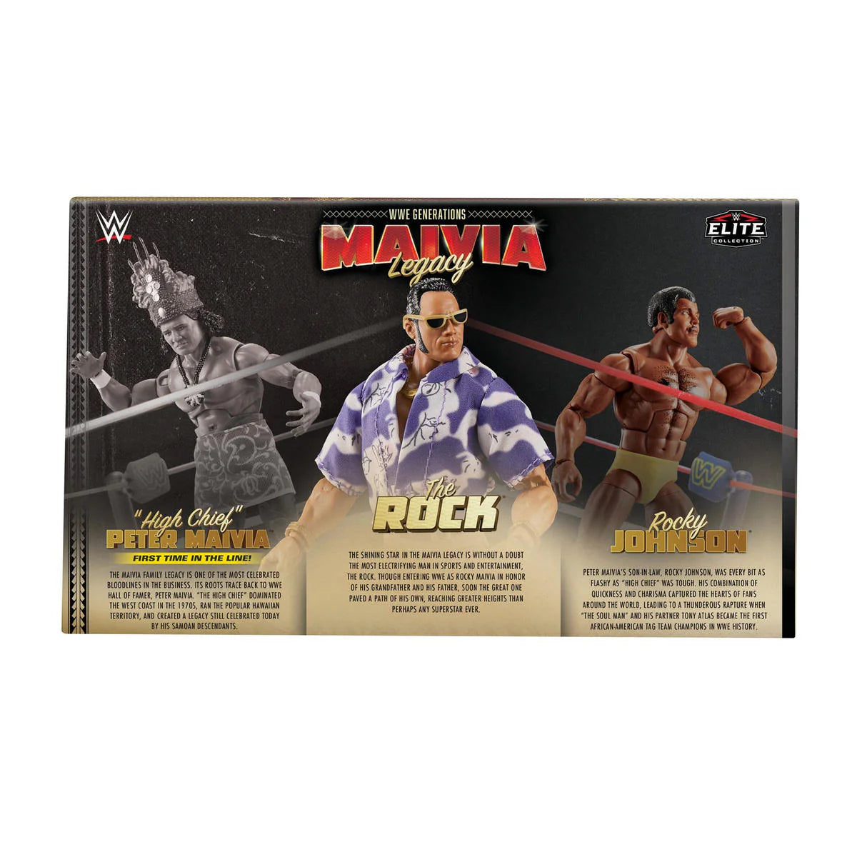 Maivia Legacy The Rock - Rocky Johnson - Peter Maivia  Pack - 3