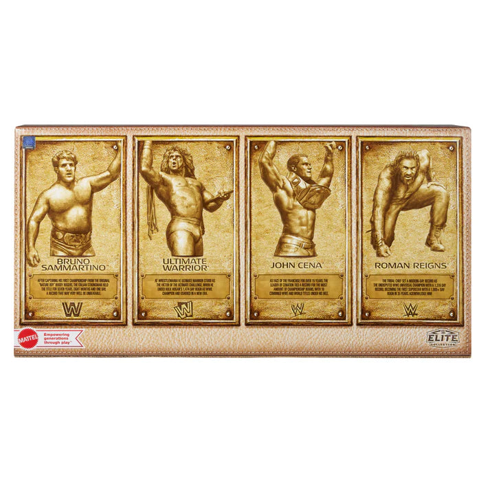 Hall of Champions Elite Collection  4-Pack Bruno Sammartino - Ultimate Warrior - John Cena -Roman Reigns