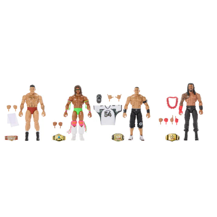 Hall of Champions Elite Collection  4-Pack Bruno Sammartino - Ultimate Warrior - John Cena -Roman Reigns