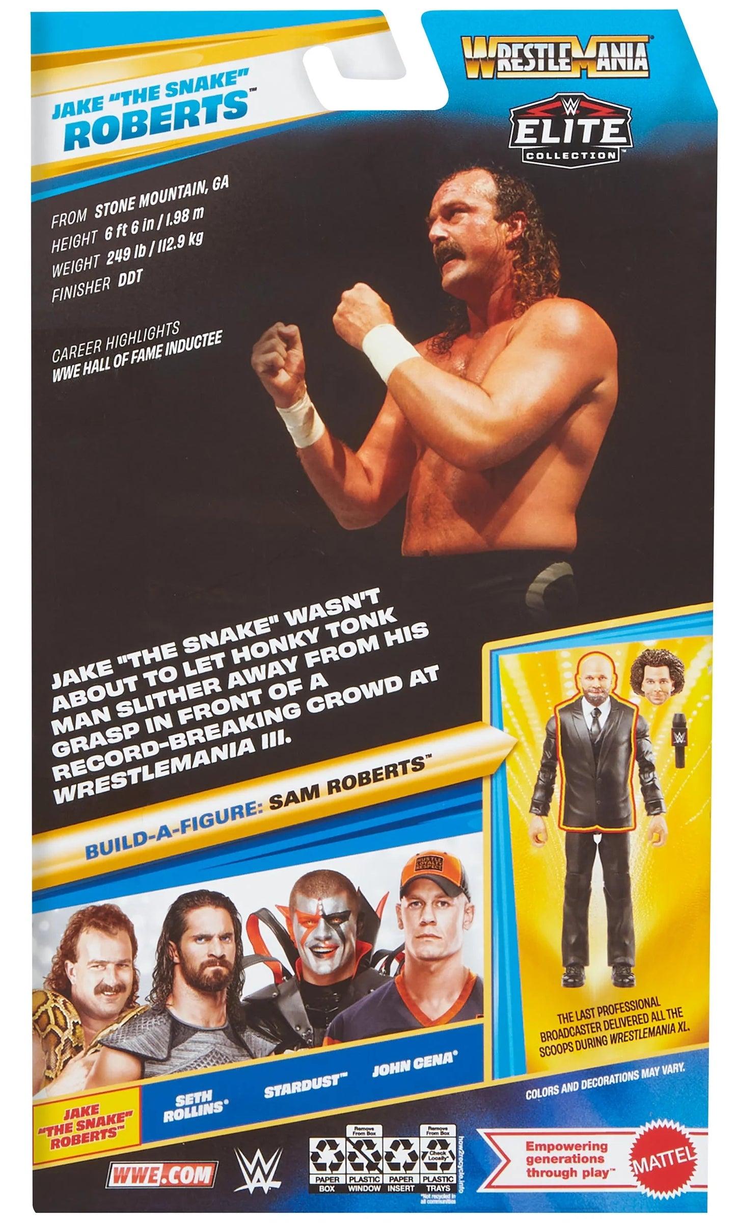 Jake "The Snake"  WrestleMania 42 Elite Collection Baf Sam RoberTS