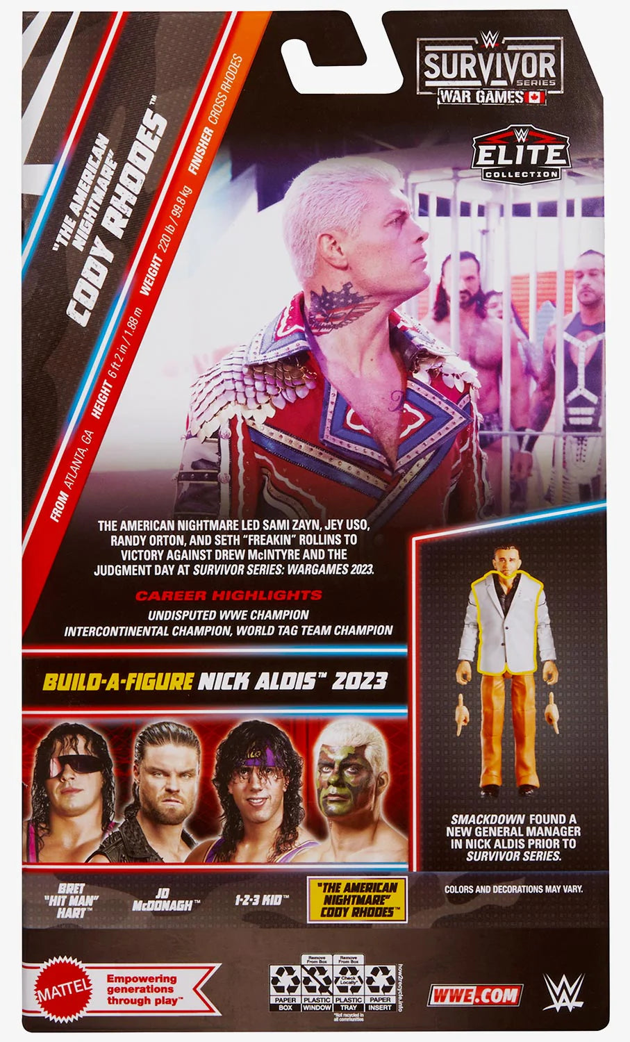 "The American Nightmare" Cody Rhodes Survivor Series 2025 Elite Collection - Baf Nick Aldis